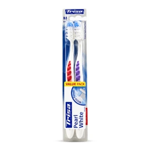 مسواک  دوتایی تریزا مدل پرل وایت برس متوسط